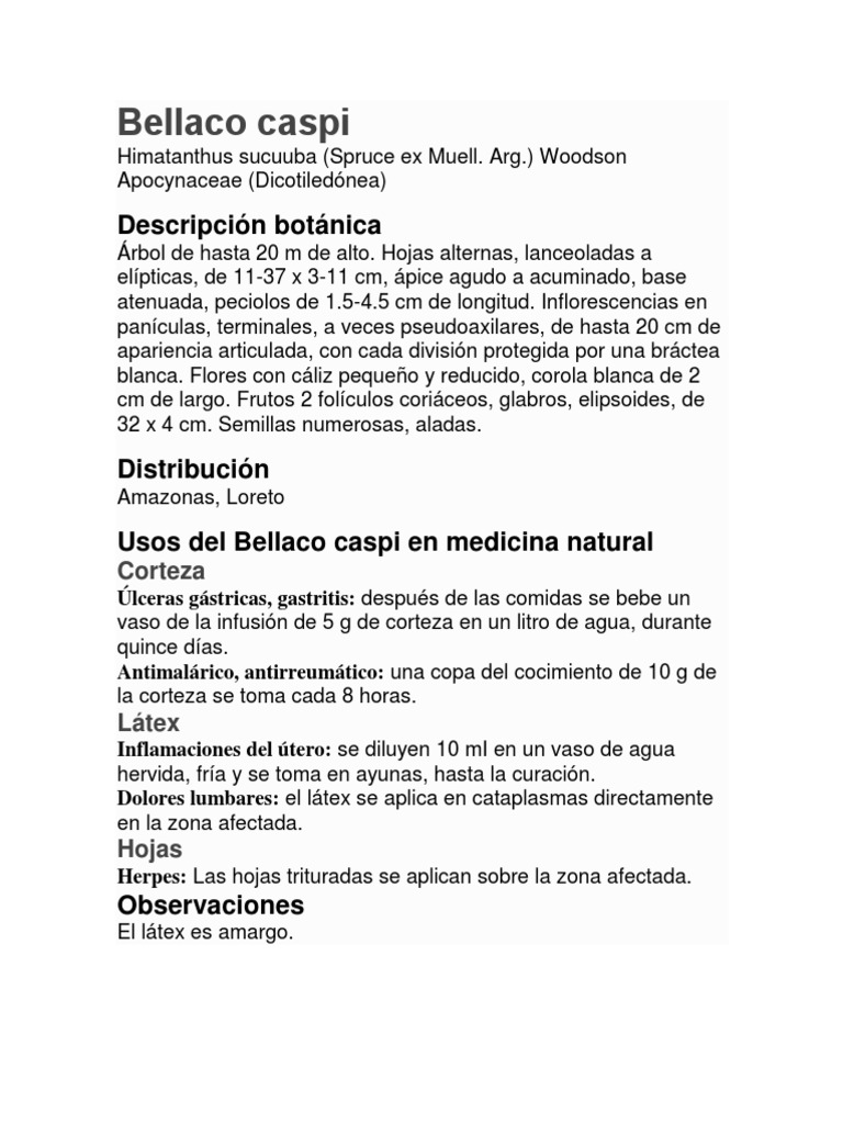 Características del Bellaco Caspi | PDF