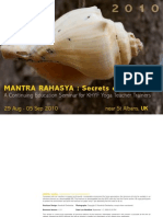 MANTRA RAHASYA: Secrets of Sounds: A Continuing Education Seminar For KHYF Yoga Teacher Trainers