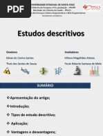 Epidemiologia - Estudos descritivos 
