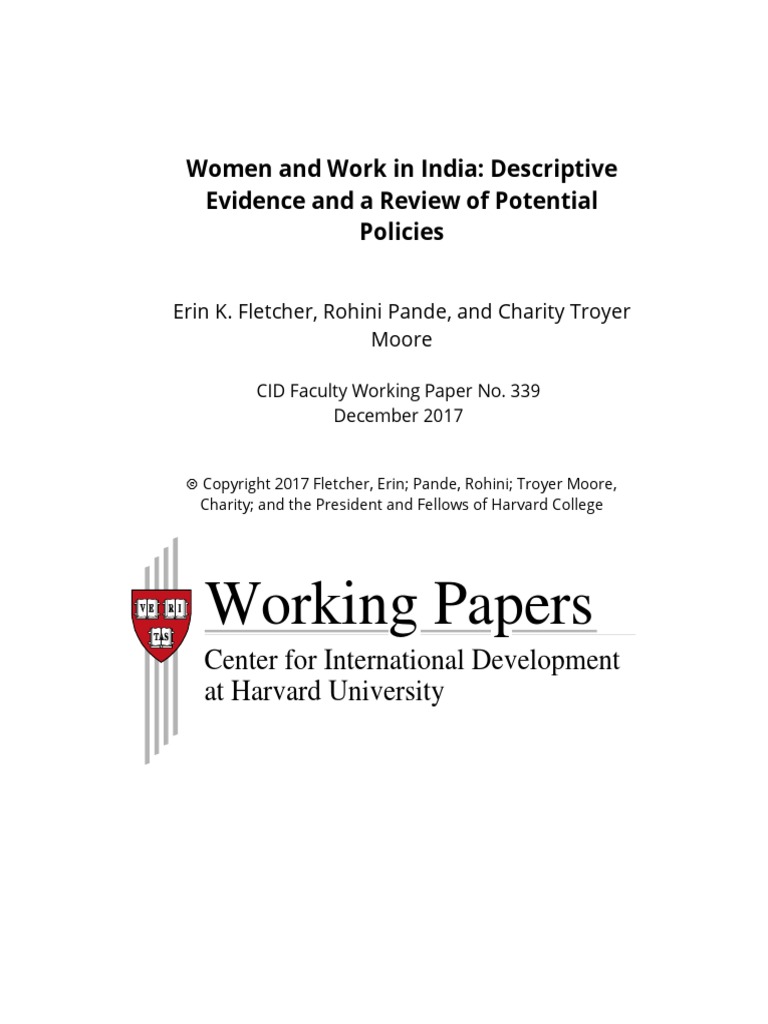 Women Work India Cidwp339 PDF | PDF | Gender Pay Gap | Unemployment