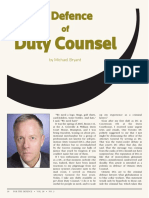 In Defence of Duty Counsel, by Michael Bryant