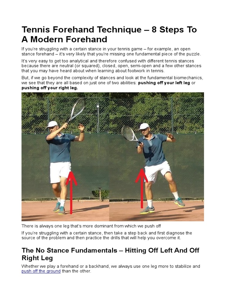 Mastering Open Stance Forehand Technique | PDF | Sports | Leisure