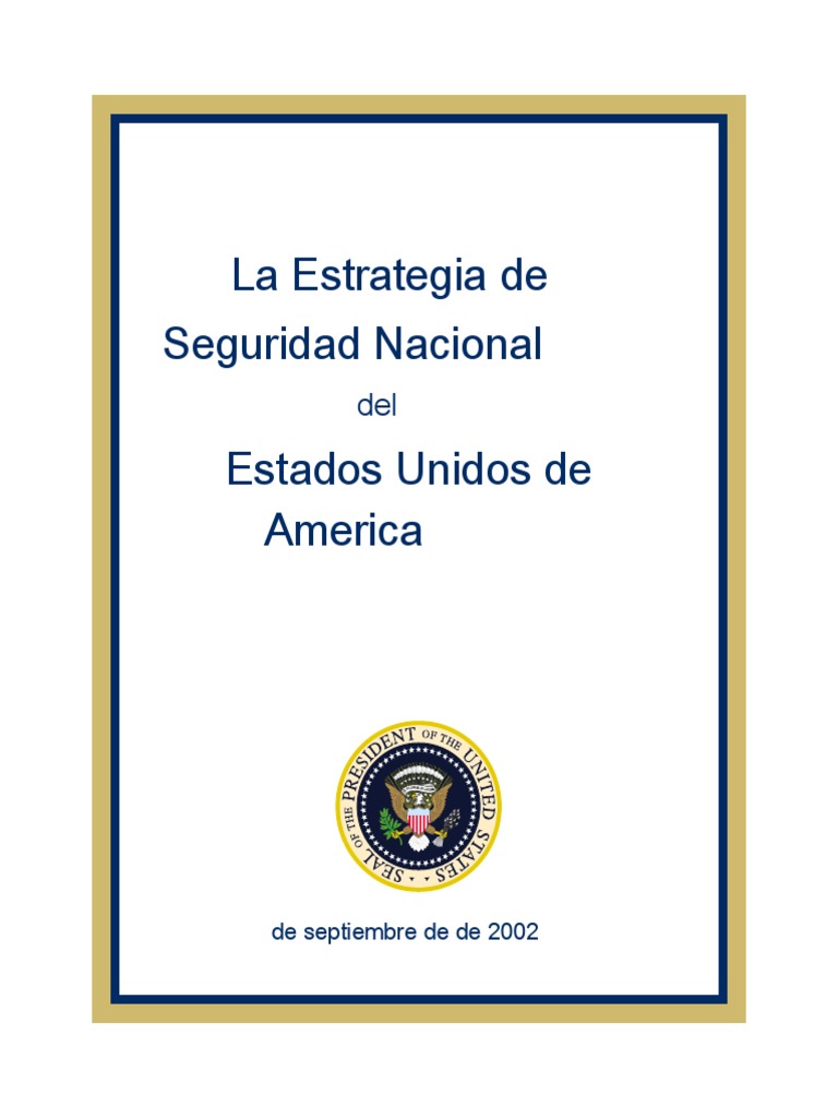 La Estrategia de Seguridad Nacional: Estados Unidos de America | Estado ...