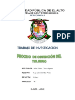 Investigacion Proceso de La Obtencion Del Tolueno