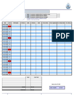 Folha de ponto mês/ano funcionário empresa