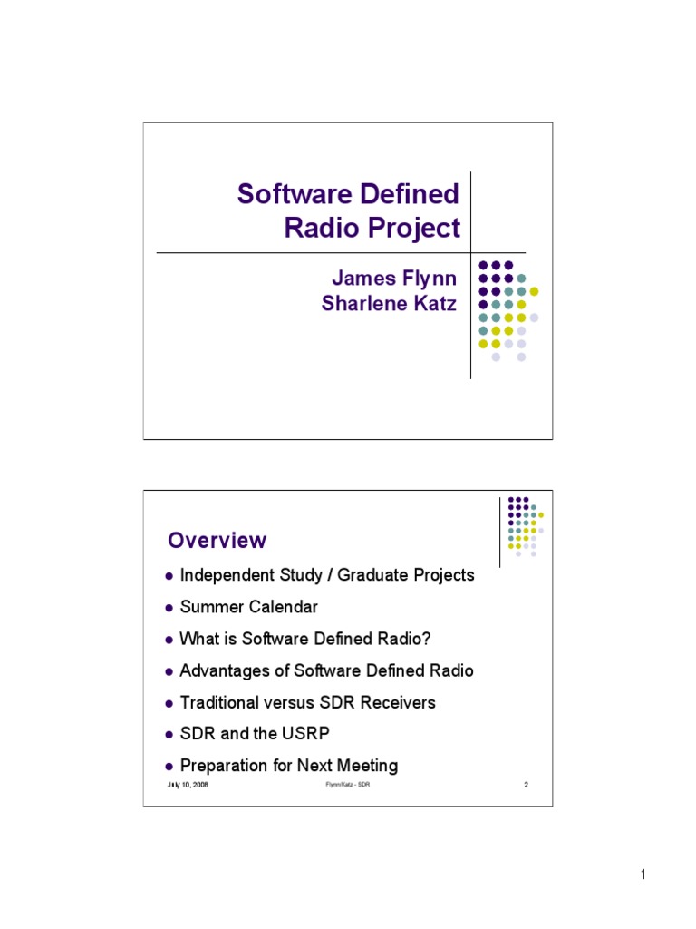 Software Defined Radio Project: James Flynn Sharlene Katz | PDF ...