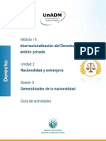 Módulo 15: Internacionalización Del Derecho en Su Ámbito Privado