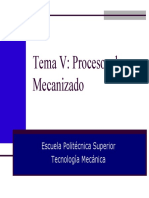 TemaV - Procesos de Mecanizado PDF