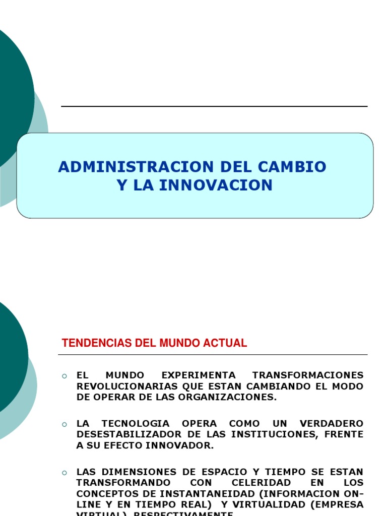 Cambio e Innovación en Organizaciones | PDF | Comercio | Aprendizaje