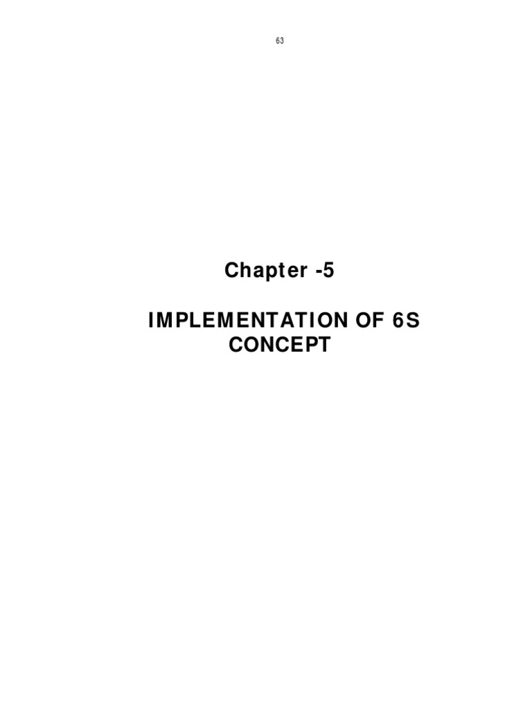 Chapter - 5 Implementation of 6S Concept | PDF | Lean Manufacturing | Audit