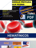 Exposición Terapeutica Hematinicos Antiemeticos