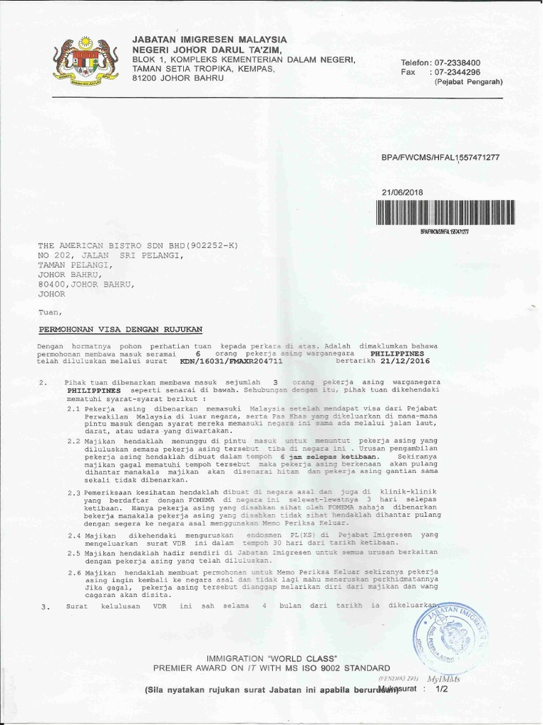 Jabatan Imigresen Johor Bahru : Foto Di Pejabat Imigresen Johor 