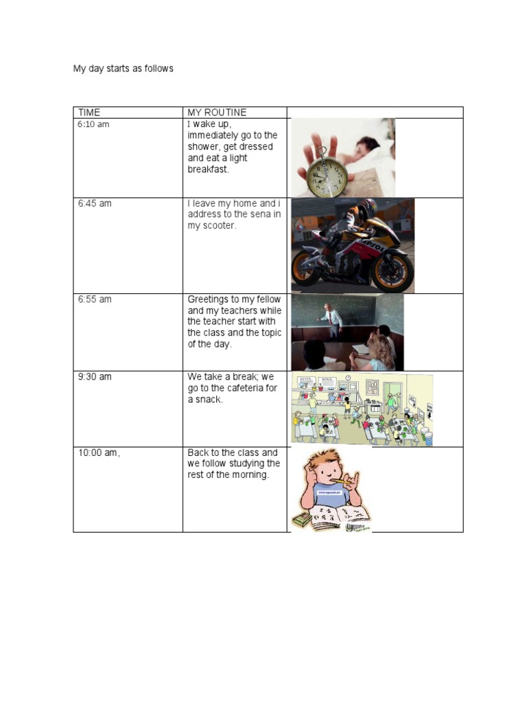 Daily Routine of a Student Worker | PDF