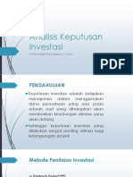 Analisis Investasi (PP, NPV, IRR)