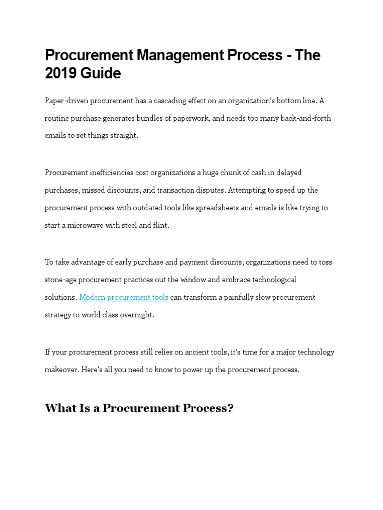 procurement business process management concept