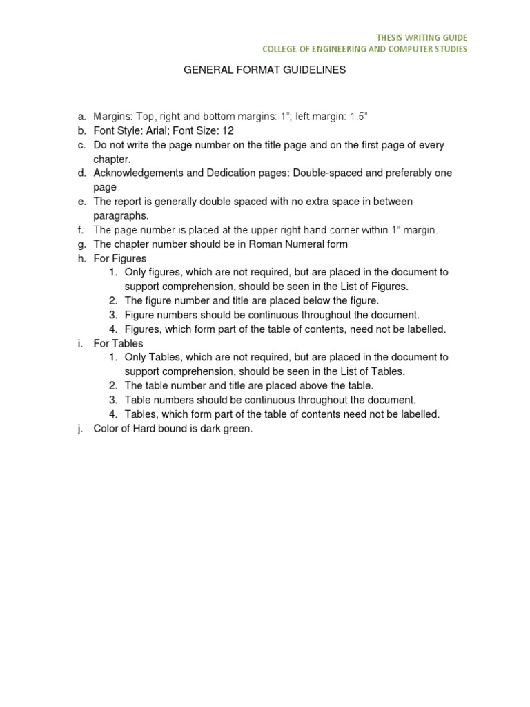 Thesis Writing Format Guide | PDF