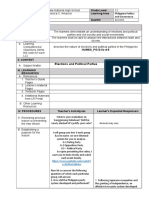 Elections and Political Parties: School Grade Level Teacher Learning Area Time & Dates Quarter