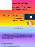 Keberadaan Unsur Periode Ketiga Dialam Beserta Kegunaannya