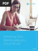 Delivering Data Warehousing As A Cloud Service