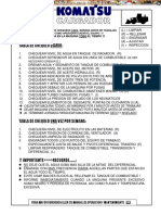 Material Tabla Chequeo Diario Cargador Frontal Komatsu PDF