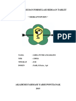 Pra Formulasi Dan Formulasi Sediaan Tabl