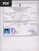 Caste Certificate Format for SC/ST Applicants | PDF | Government Of India