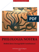 Philologia Nostra: Bollók János Összegyűjtött Tanulmányai