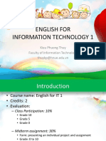 English For Information Technology 1: Kieu Phuong Thuy Faculty of Information Technology Thuykp@hnue - Edu.vn