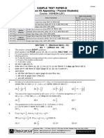 Sample Test Paper Provides Practice Questions