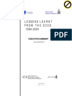 Lessons Learnt From The Dzud 1999-2000: Executive Summary