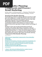 Merchandise Planning: Components and Process - Retail Marketing