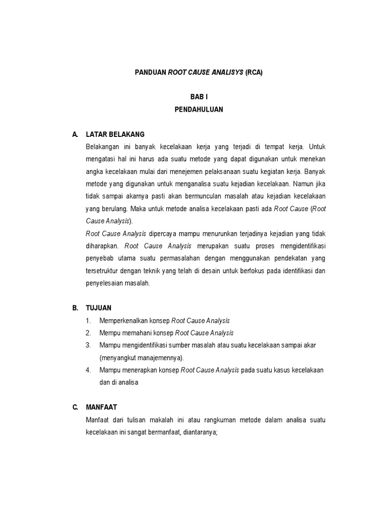 Panduan Lengkap Root Cause Analysis | PDF