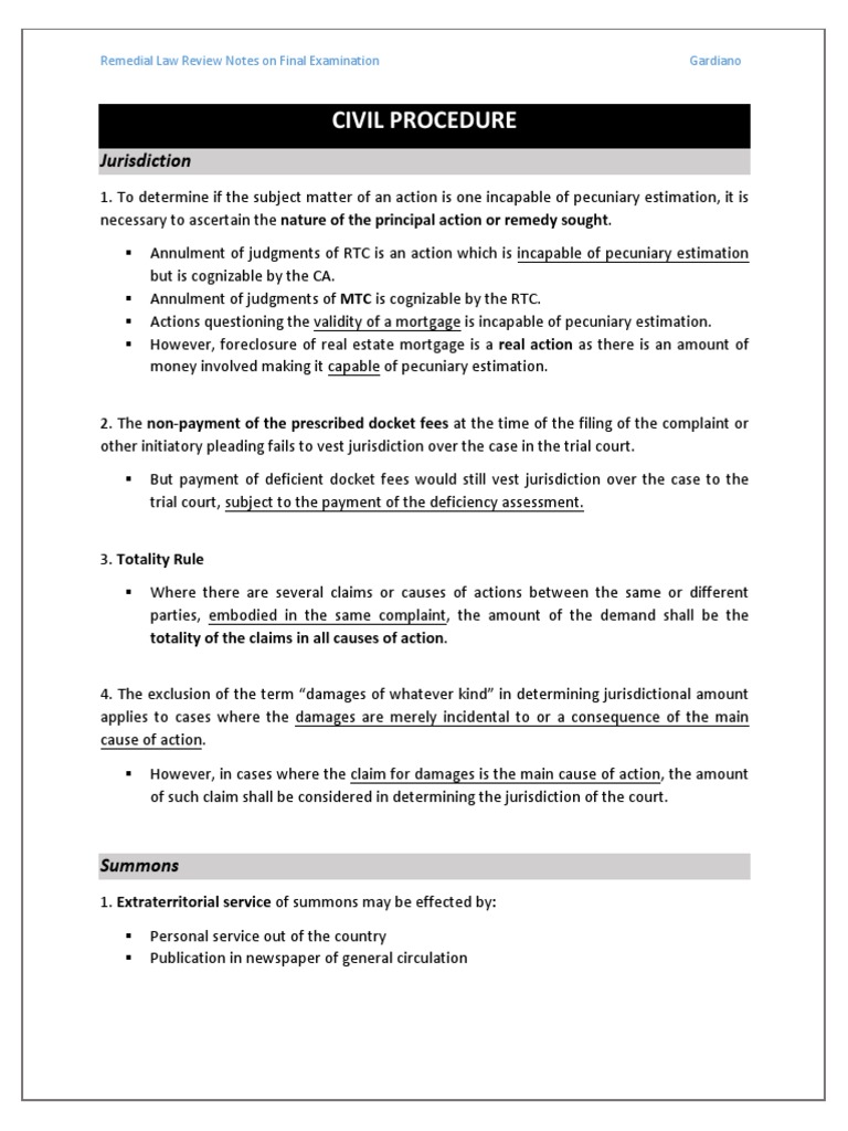 Remrev Final Notes Complete PDF Statute Of Limitations Habeas Corpus