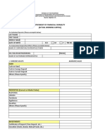 Statement of Financial Capability (Actual Working Capital) : Name of Corporation/Cooperative/Others