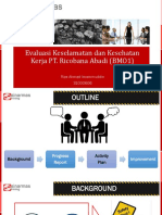 Evaluasi Keselamatan Dan Kesehatan Kerja PT. Ricobana Abadi (BMO1)