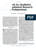 Standards For Qualitative (And Quantitative) Research:: A Prolegomenon