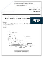 Wind Energy Power Generation System: Renewable Energy Resources Assignment 2
