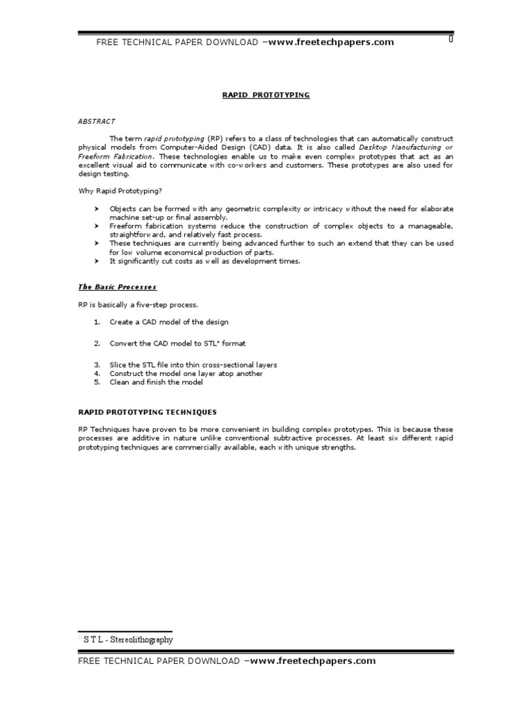 Rapid Prototyping | PDF | Building Engineering | Industrial Processes