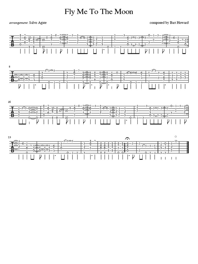 Fly Me To The Moon (Guitar TAB) PDF Songs Written