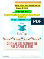 All India Free Mini Mock Test Series For RBI Grade B 2018