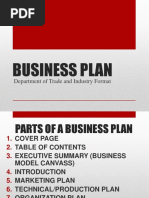 2018 - 2ndsem - Format of Business Plan