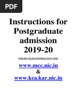 PG Admission Proforma 2019-20