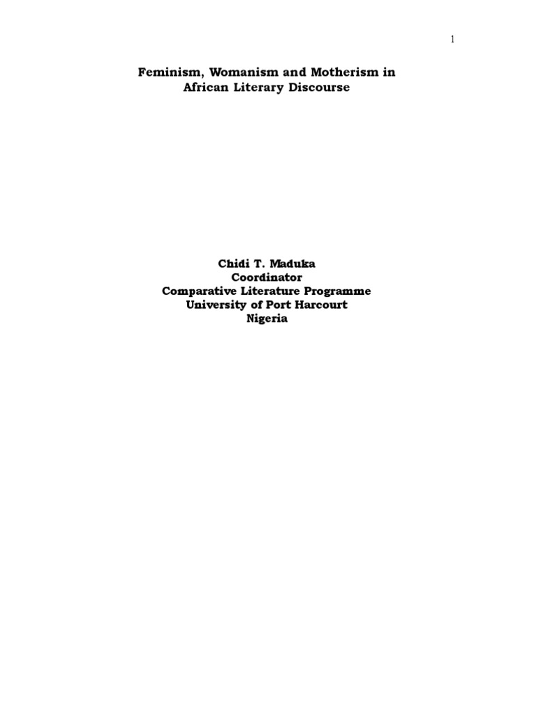 African Feminism | PDF | Feminism | Gender Studies