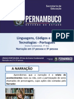 Narração Em 1ª Pessoa e 3ª Pessoa