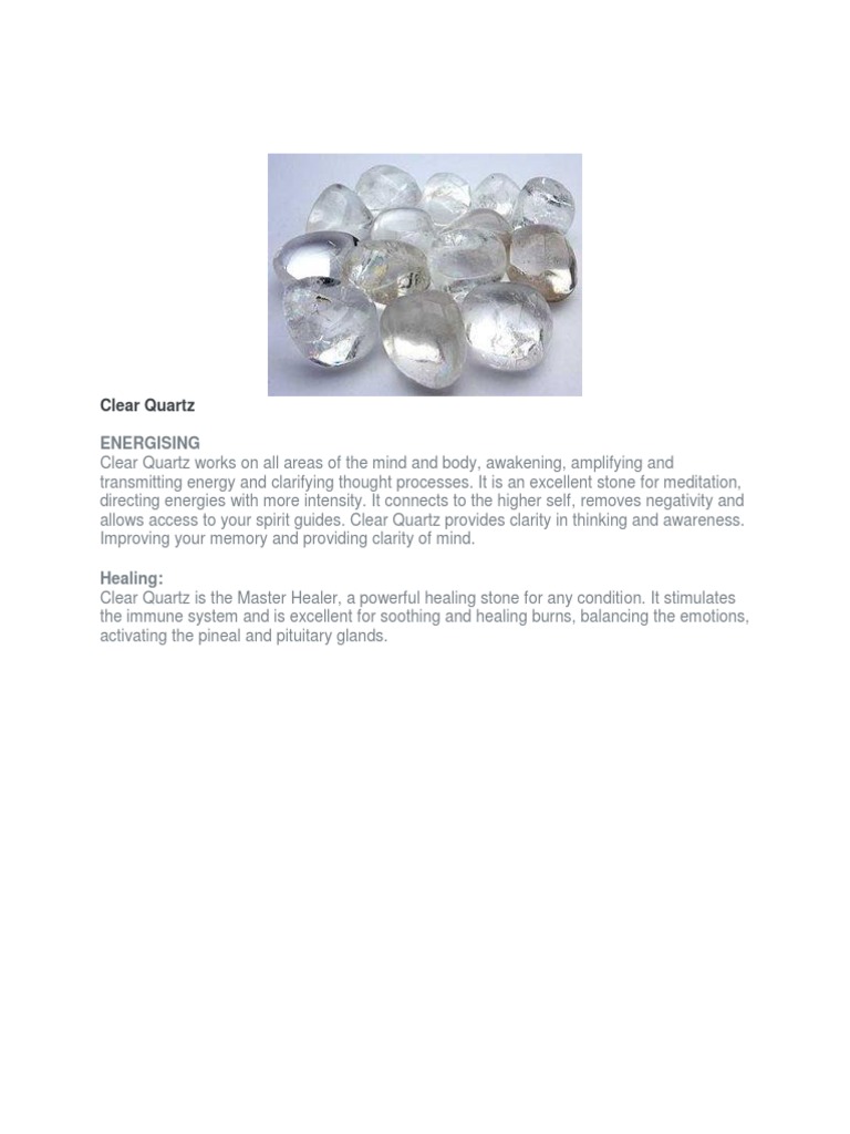 Clear Quartz: Master Healing Stone | PDF | Self-Improvement