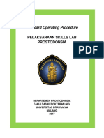 Standard Operating Procedure: Pelaksanaan Skills Lab Prostodonsia