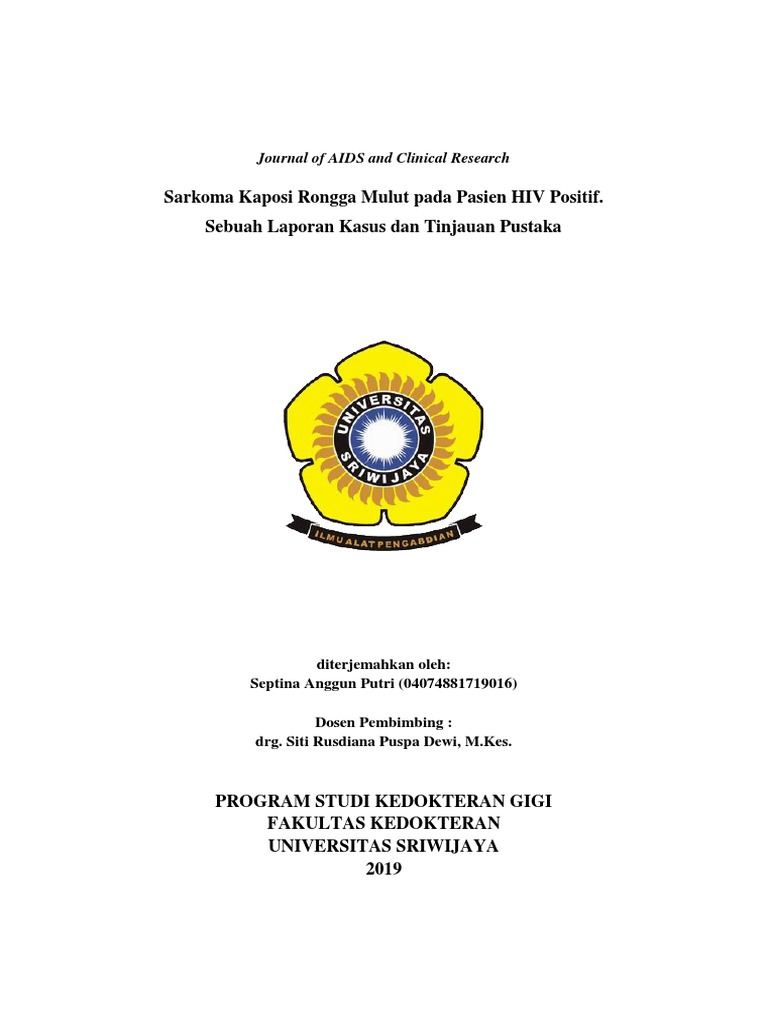 Kaposi Sarcoma Rongga Mulut Pada Pasien HIV Positif | PDF | Kesehatan ...