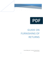 Guide On Furnishing of Returns
