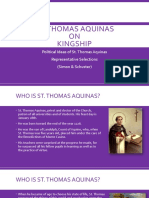 St. Thomas Aquinas ON Kingship