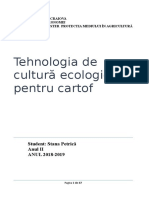 Tehnologia de Cultur a Ecologică Pentru Cartof